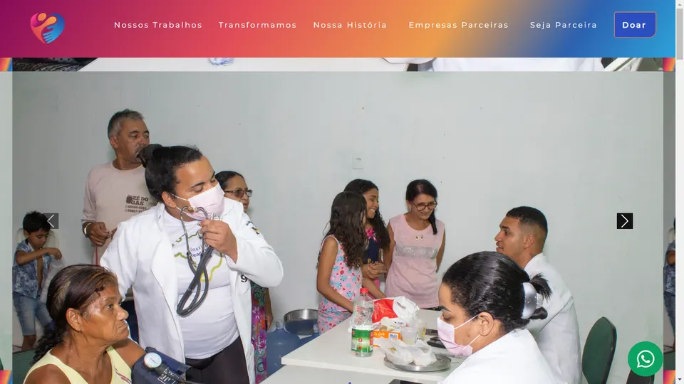 Tela do projeto Embaixadores do Bem
